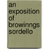 An Exposition Of Browinngs Sordello