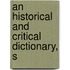 An Historical And Critical Dictionary, S