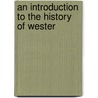 An Introduction To The History Of Wester door James Harvey Robinson