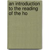 An Introduction To The Reading Of The Ho door Isaac De Beausobre