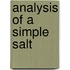 Analysis Of A Simple Salt