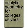 Analytic Geometry For Colleges, Universi door Nichols