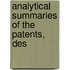 Analytical Summaries Of The Patents, Des