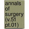 Annals Of Surgery (V.51 Pt.01) door General Books