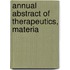 Annual Abstract Of Therapeutics, Materia