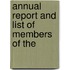 Annual Report And List Of Members Of The