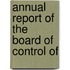 Annual Report Of The Board Of Control Of