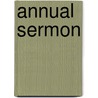 Annual Sermon door General Books