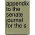Appendix To The Senate Journal For The S