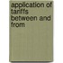 Application Of Tariffs Between And From