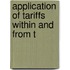 Application Of Tariffs Within And From T