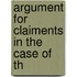 Argument For Claiments In The Case Of Th