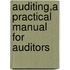 Auditing,A Practical Manual For Auditors