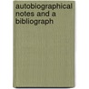 Autobiographical Notes And A Bibliograph door Richard Allen