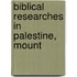 Biblical Researches In Palestine, Mount
