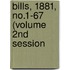 Bills, 1881, No.1-67 (Volume 2nd Session