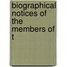 Biographical Notices Of The Members Of T door Ohio General Assembly
