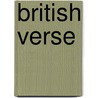 British Verse door Daniel Varney Thompson