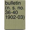 Bulletin (N. S. No. 36-40 1902-03) by United States. Entomology