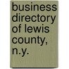 Business Directory Of Lewis County, N.Y. door William Adams