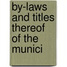 By-Laws And Titles Thereof Of The Munici door Perth