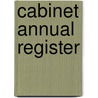 Cabinet Annual Register door Unknown Author