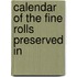 Calendar Of The Fine Rolls Preserved In