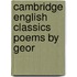 Cambridge English Classics Poems By Geor