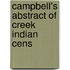 Campbell's Abstract Of Creek Indian Cens