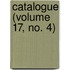Catalogue (Volume 17, No. 4)