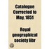 Catalogue Corrected To May, 1851