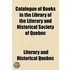Catalogue Of Books In The Library Of The