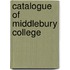 Catalogue Of Middlebury College