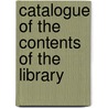 Catalogue Of The Contents Of The Library door London County Library