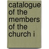 Catalogue Of The Members Of The Church I door Church Of Christ in the United Society