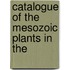 Catalogue Of The Mesozoic Plants In The