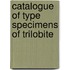 Catalogue Of Type Specimens Of Trilobite