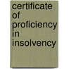Certificate Of Proficiency In Insolvency door Bpp Learning Media Ltd