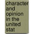 Character And Opinion In The United Stat