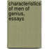 Characteristics Of Men Of Genius, Essays