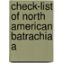 Check-List Of North American Batrachia A