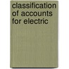 Classification Of Accounts For Electric door Milwaukee Electric Railway Company