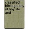 Classified Bibliography Of Boy Life And door Ronald Tuttle Veal