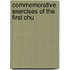 Commemorative Exercises Of The First Chu
