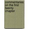 Commentaries On The First Twenty Chapter door Jean Calvin
