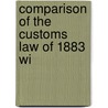 Comparison Of The Customs Law Of 1883 Wi door Spain United States