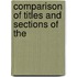 Comparison Of Titles And Sections Of The