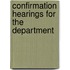 Confirmation Hearings For The Department