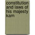 Constitution And Laws Of His Majesty Kam