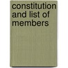 Constitution And List Of Members door The American Society of Civil Engineers